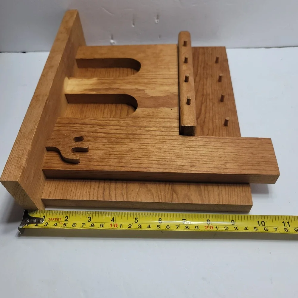 Vintage Southwestern Wooden Jewelry Organizer Wall Hanging Cactus Arch Display